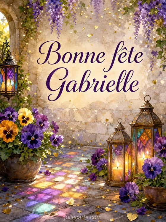 Carte bonne fête Gabrielle