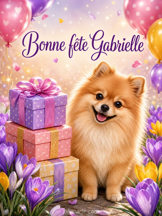 Carte bonne fête Gabrielle
