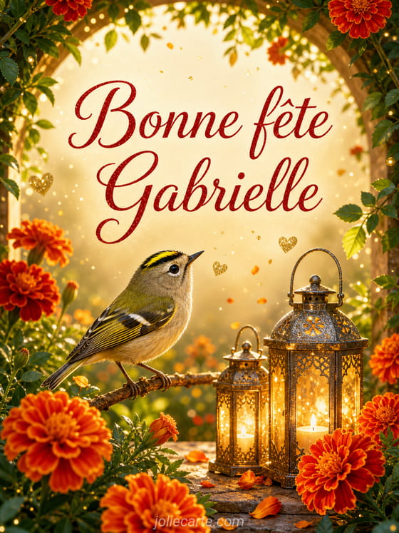 Carte bonne fête Gabrielle