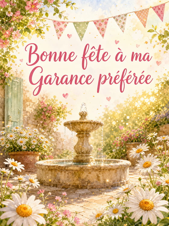 Carte bonne fĂȘte Garance