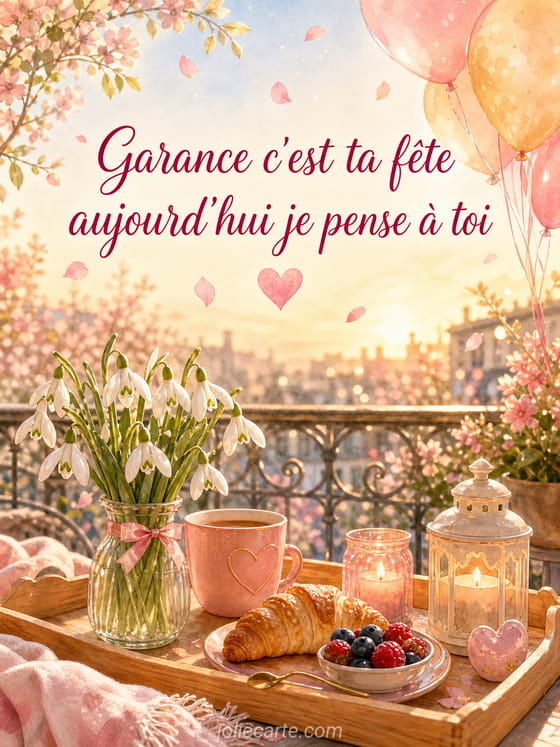 Carte bonne fĂȘte Garance
