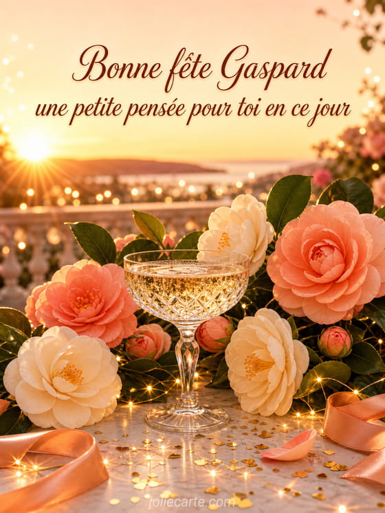 Carte bonne fête Gaspard