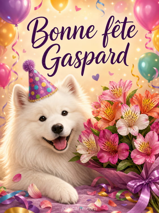 Carte bonne fête Gaspard