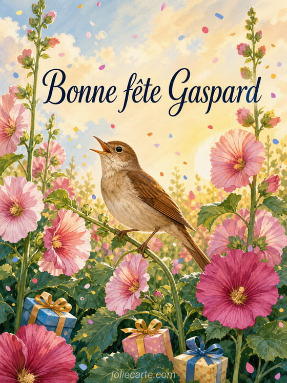 Carte bonne fête Gaspard