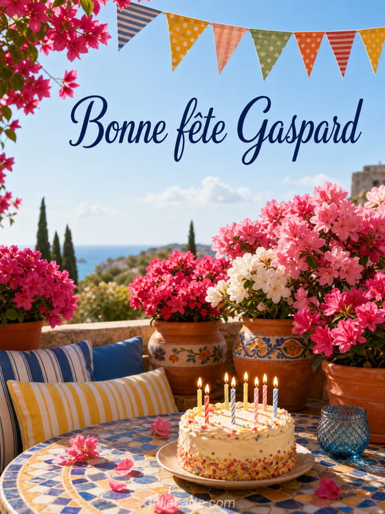 Carte bonne fête Gaspard