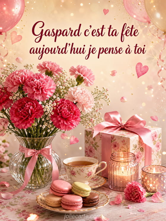 Carte bonne fête Gaspard