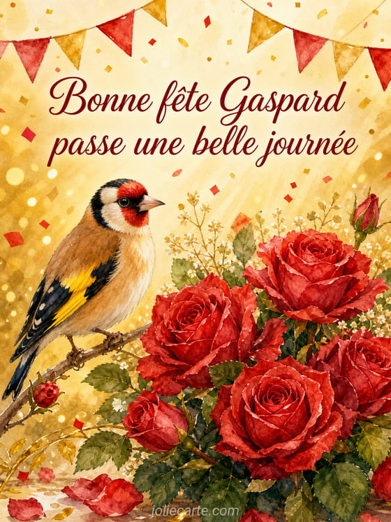 Carte bonne fête Gaspard