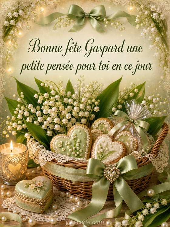 Carte bonne fête Gaspard