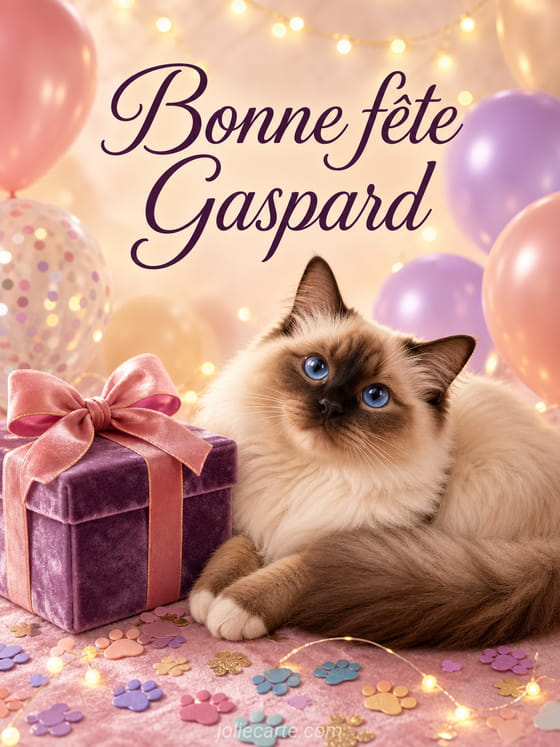 Carte bonne fête Gaspard