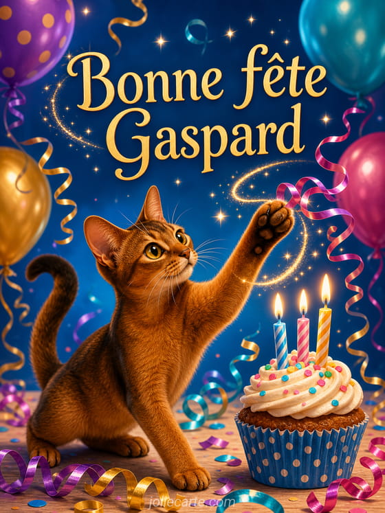 Carte bonne fête Gaspard