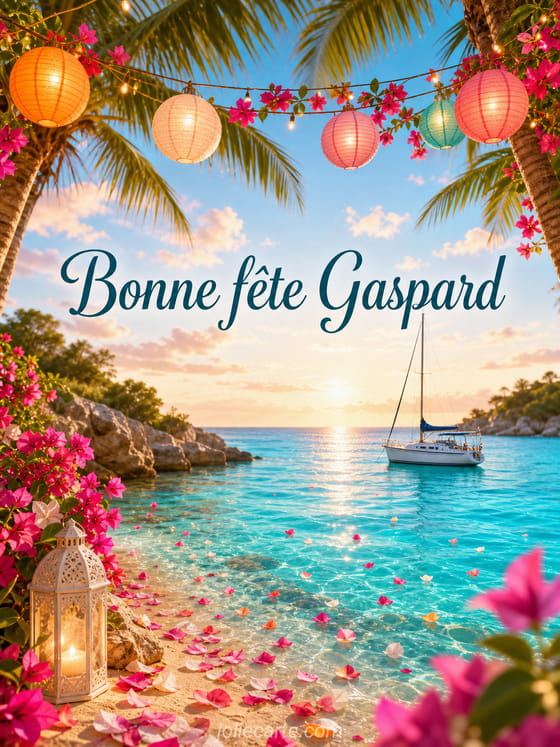 Carte bonne fête Gaspard