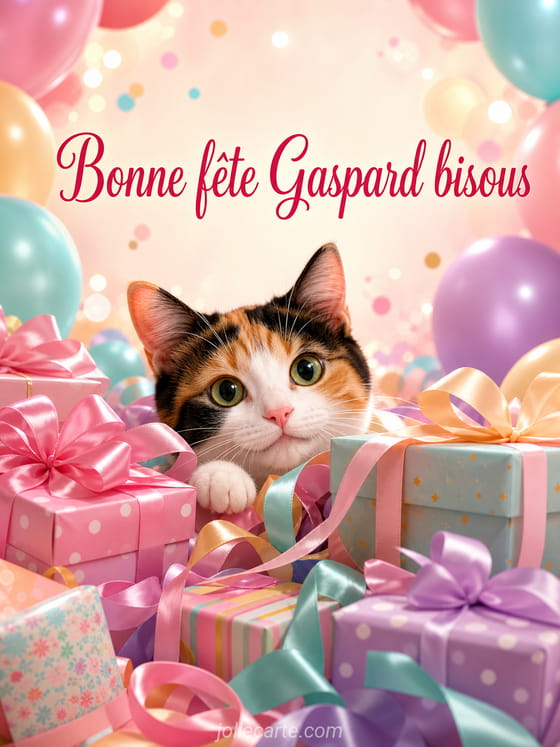 Carte bonne fête Gaspard