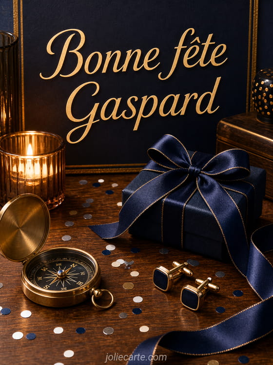 Carte bonne fête Gaspard