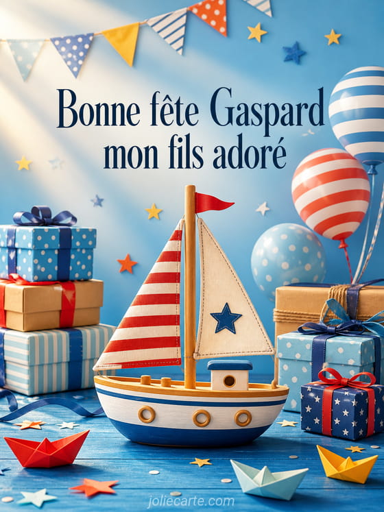 Carte bonne fête Gaspard