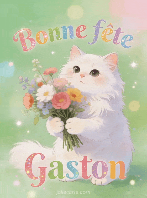 Bonne fête Gaston - Bonne fete gaston chat
