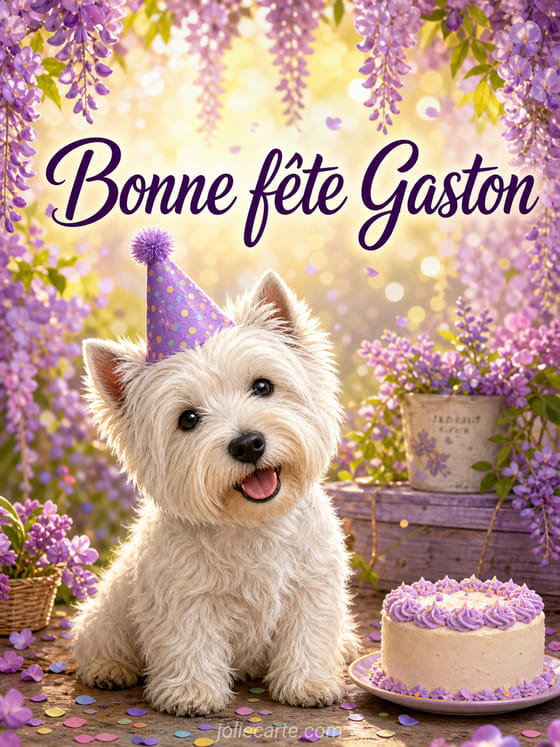 Carte bonne fĂȘte Gaston