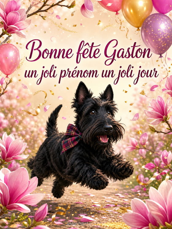 Carte bonne fĂȘte Gaston