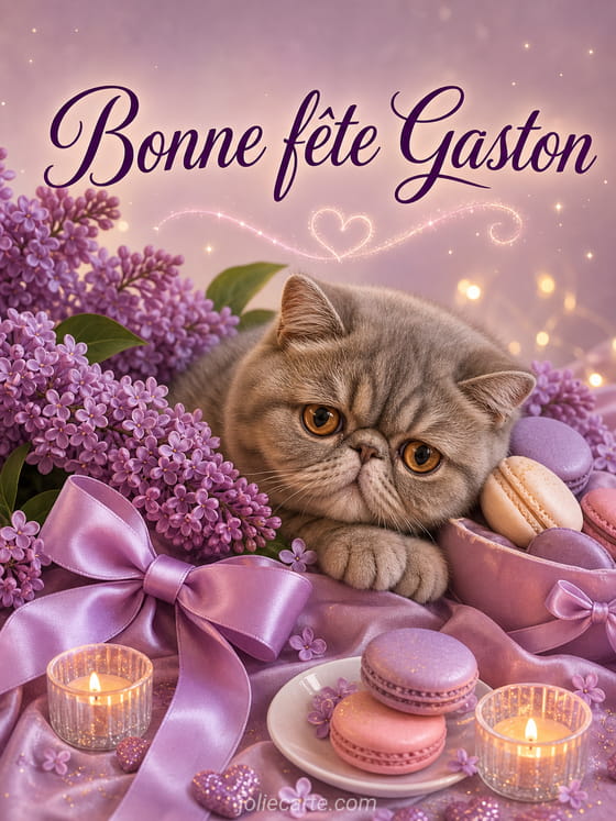 Carte bonne fĂȘte Gaston