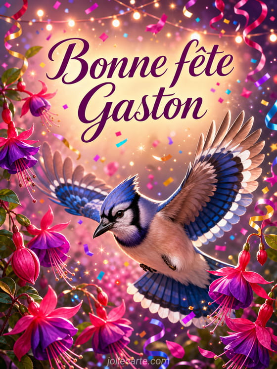 Carte bonne fĂȘte Gaston