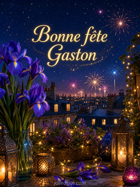 Carte bonne fĂȘte Gaston
