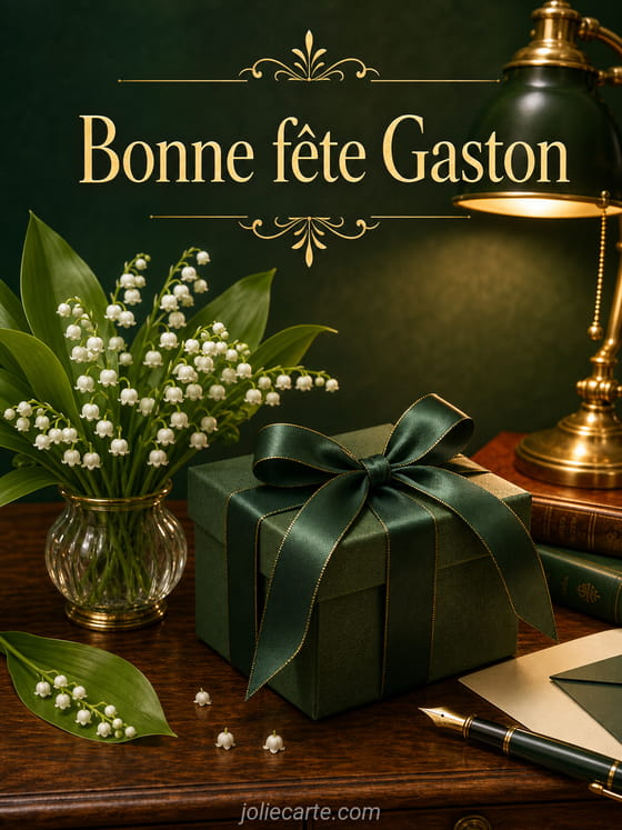 Carte bonne fĂȘte Gaston