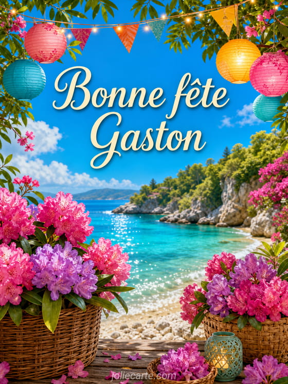 Carte bonne fĂȘte Gaston