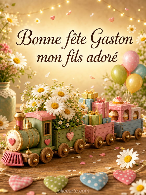 Carte bonne fĂȘte Gaston