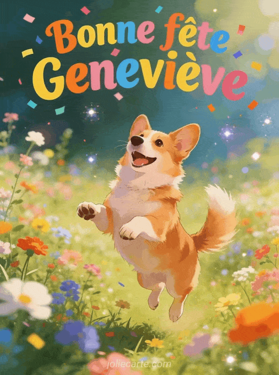 Genevi ve Bonne F te Rigolo GIF Anim Gratuit JolieCarte