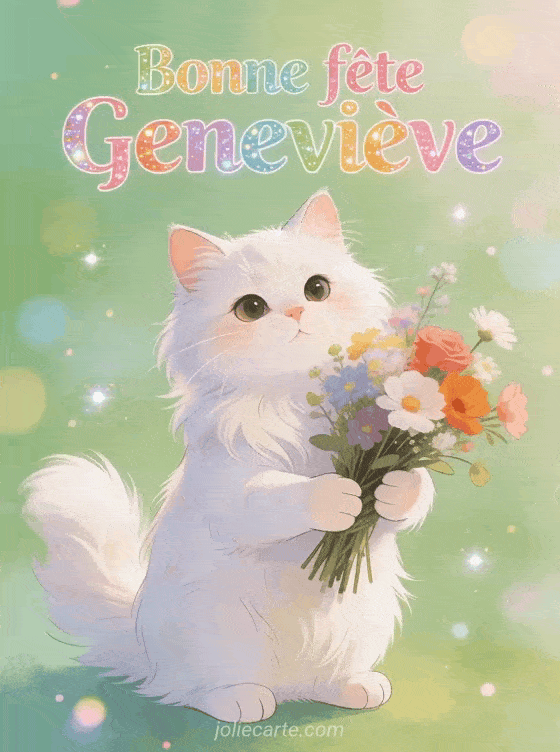 Genevi ve Bonne F te Gratuit GIF Anim JolieCarte
