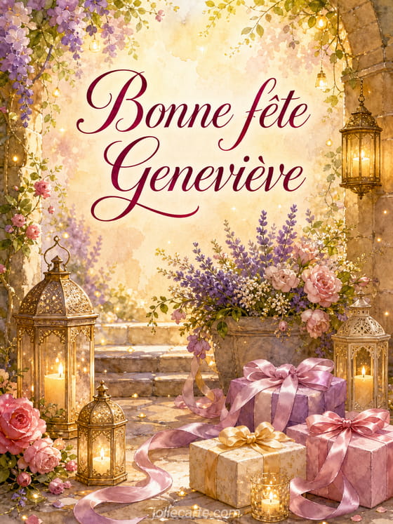 Carte bonne fête Geneviève