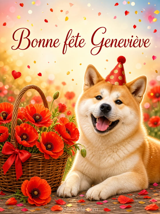 Carte bonne fête Geneviève