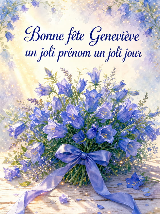 Carte bonne fête Geneviève