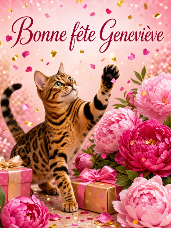 Carte bonne fête Geneviève