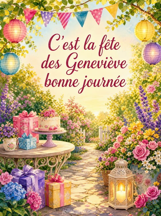 Carte bonne fête Geneviève