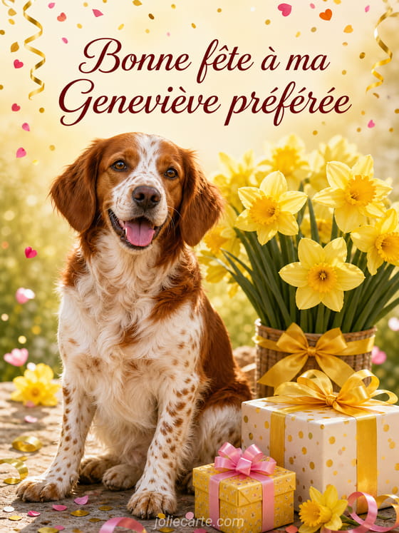 Carte bonne fête Geneviève