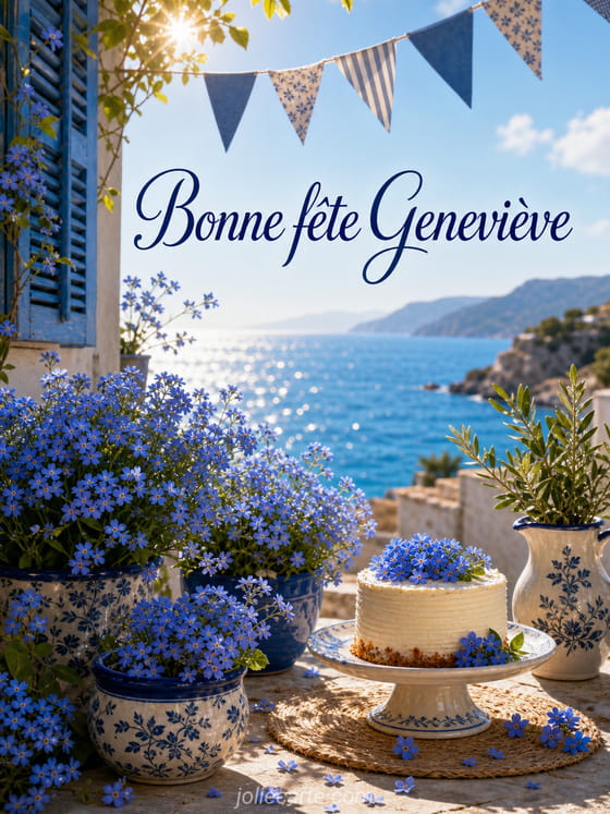Carte bonne fête Geneviève