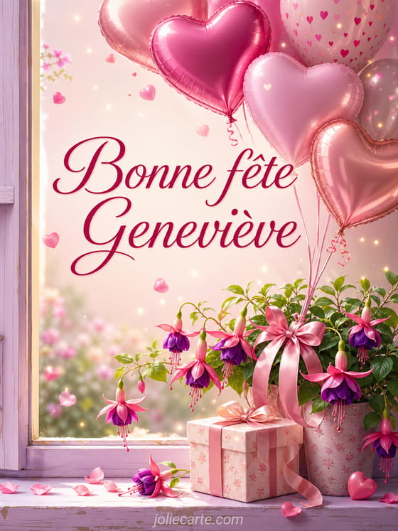 Carte bonne fête Geneviève