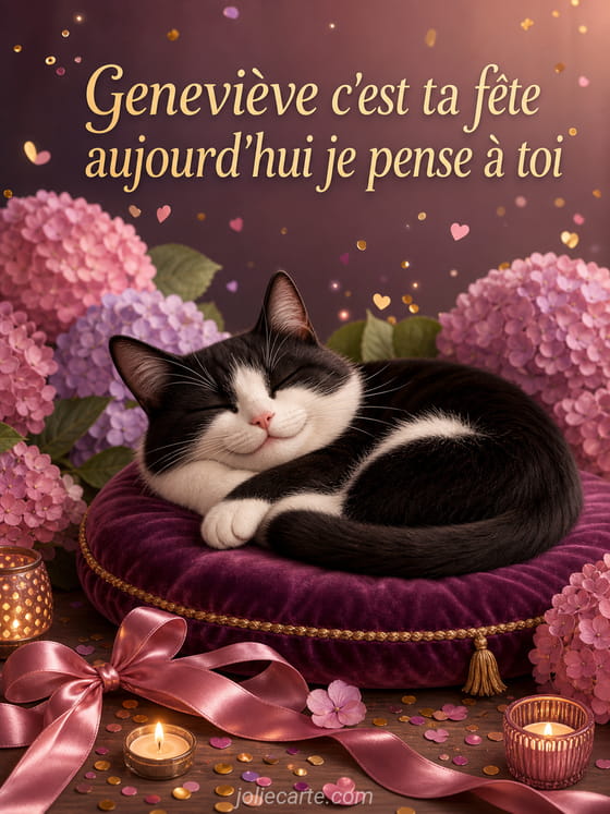 Carte bonne fête Geneviève
