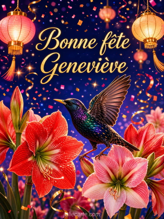 Carte bonne fête Geneviève
