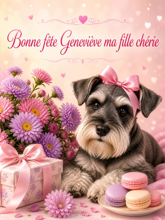 Carte bonne fête Geneviève