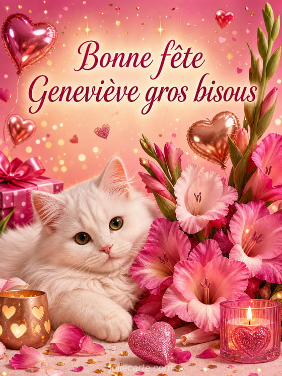 Carte bonne fête Geneviève