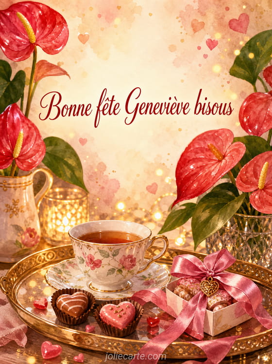Carte bonne fête Geneviève