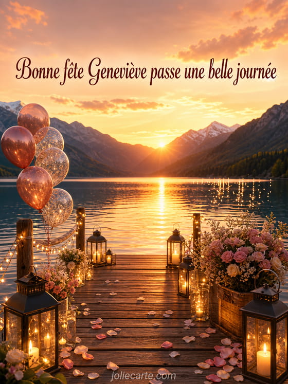 Carte bonne fête Geneviève