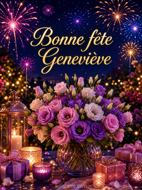 Carte bonne fête Geneviève