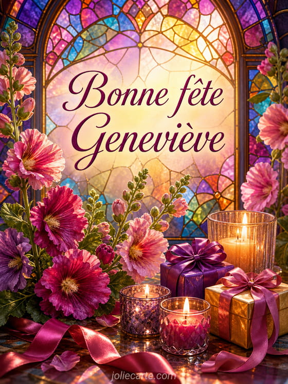 Carte bonne fête Geneviève