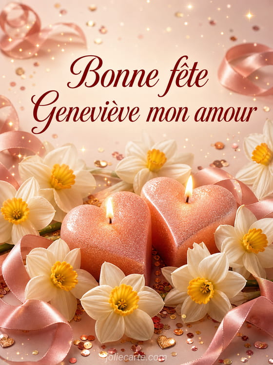 Carte bonne fête Geneviève