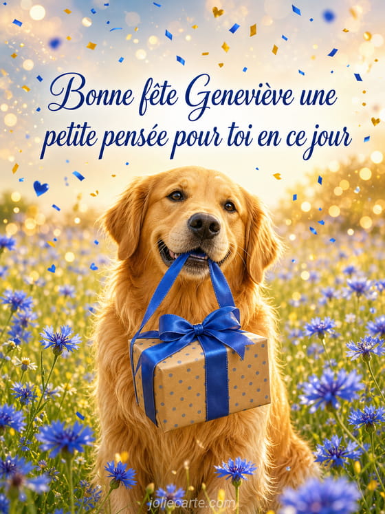 Carte bonne fête Geneviève