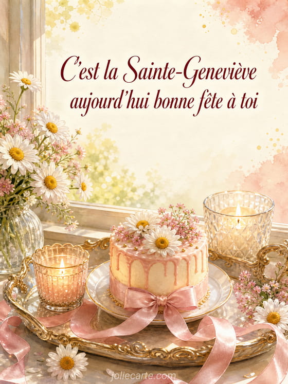 Carte bonne fête Geneviève