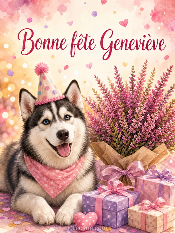 Carte bonne fête Geneviève