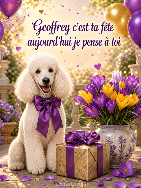 Carte bonne fête Geoffrey